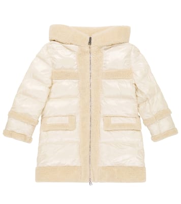 Wattierter Mantel mit Faux Shearling | Woolrich Kids