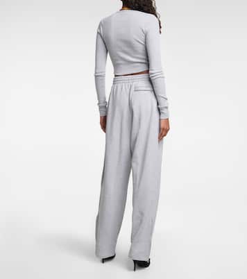 x Hailey Bieber wide-leg cotton sweatpants | Wardrobe.NYC