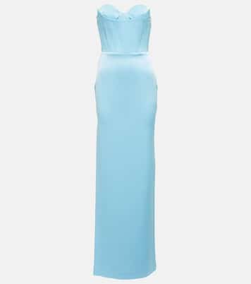 Robe longue Honore en satin | Alex Perry