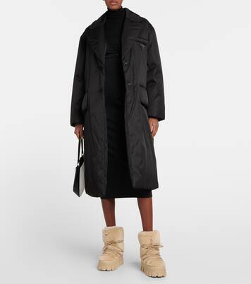 Shearling and leather snow boots | Prada