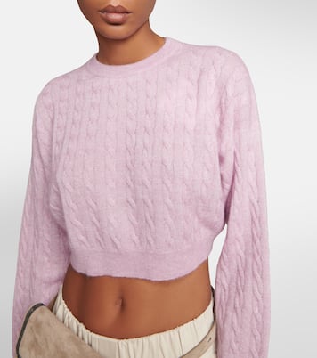 Jersey de alpaca y algodón cropped | Brunello Cucinelli