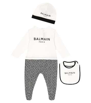 Bebé - set de mono, babero y gorro | Balmain Kids