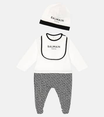 Bebé - set de mono, babero y gorro | Balmain Kids