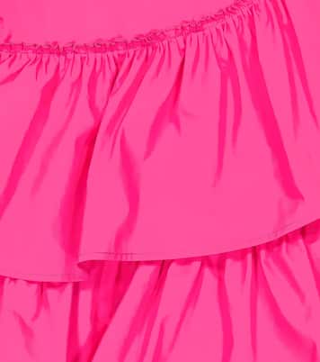 Gonna a balze in popeline di cotone | Monnalisa
