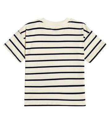 Camiseta de algodón a rayas estampada | Mini Rodini