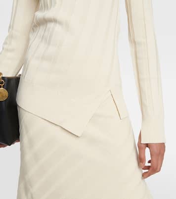 Pullover asimmetrico in maglia a coste | Stella McCartney