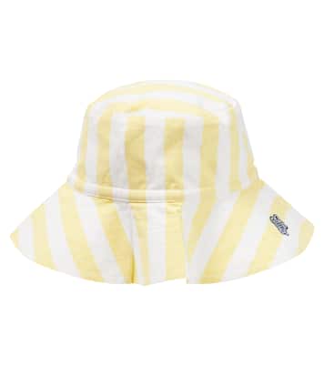 Cappello in cotone a righe con ricamo | Vilebrequin Kids