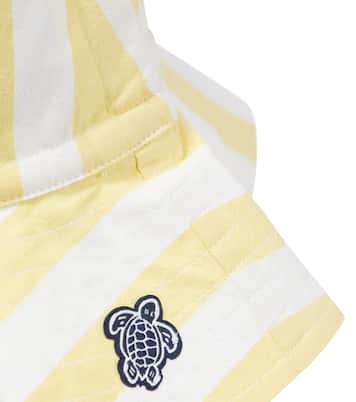 Cappello in cotone a righe con ricamo | Vilebrequin Kids