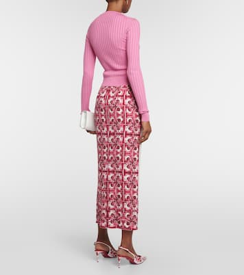 Jersey DG en punto acanalado de seda | Dolce&Gabbana