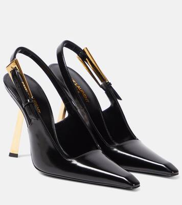 Lee 110 leather slingback pumps in black - Saint Laurent