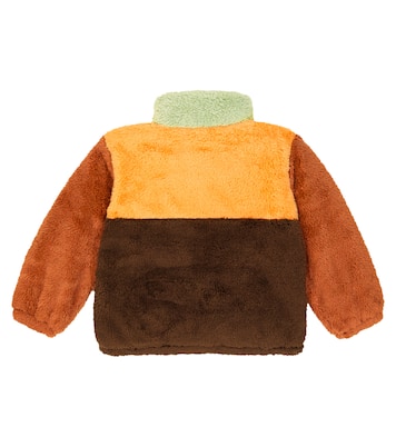 Colorblocked faux shearling jacket | Tinycottons