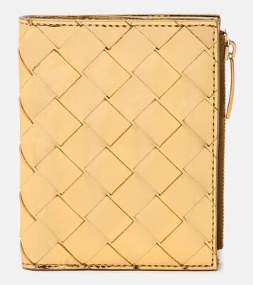 Portemonnaie Intrecciato aus Metallic-Leder | Bottega Veneta