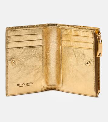 Portemonnaie Intrecciato aus Metallic-Leder | Bottega Veneta