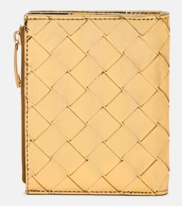 Portemonnaie Intrecciato aus Metallic-Leder | Bottega Veneta