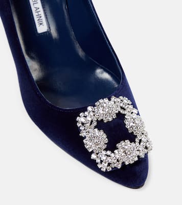 Escarpins Hangisi 90 en velours à ornements | Manolo Blahnik