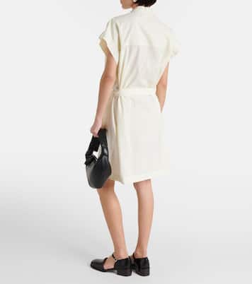 Asymmetrical cotton-blend minidress | Lemaire