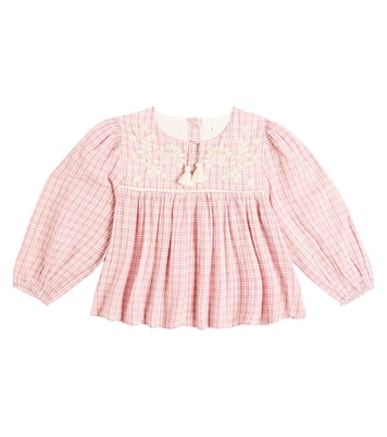 Blouse Vally en coton à carreaux | Louise Misha