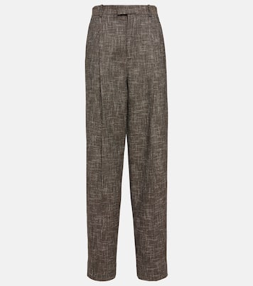 Wool and cotton-blend wide-leg pants | Bottega Veneta