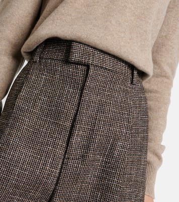 Wool and cotton-blend wide-leg pants | Bottega Veneta