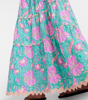 Colorblocked cotton poplin maxi dress | Juliet Dunn