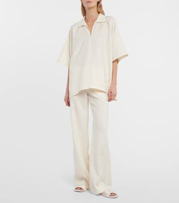 Wen wool, silk and linen top | The Row