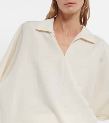 Wen wool, silk and linen top | The Row