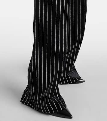 Pantaloni in velluto con cristalli | Alex Perry