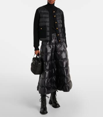 Down-paneled virgin wool cardigan | Moncler