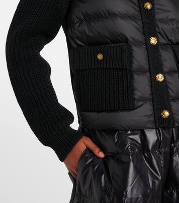 Down-paneled virgin wool cardigan | Moncler