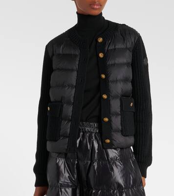 Down-paneled virgin wool cardigan | Moncler