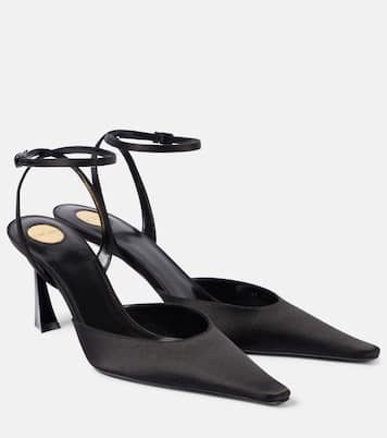 Pumps slingback Aimée 75 in raso | Saint Laurent
