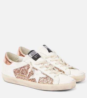 Baskets Super-Star en cuir à paillettes | Golden Goose