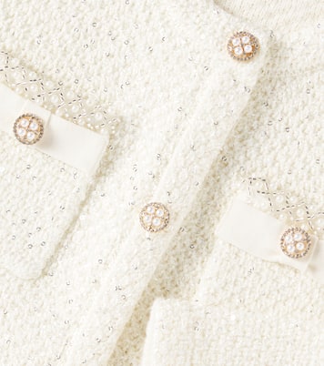 Sequined cotton-blend cardigan | Self-Portrait Kids