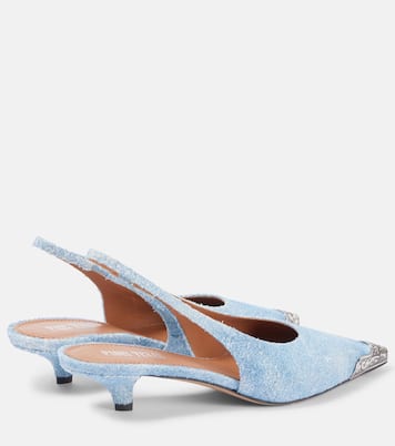 Escarpins slingback Jessica Western 35 en daim | Paris Texas