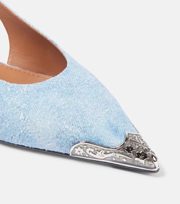 Escarpins slingback Jessica Western 35 en daim | Paris Texas