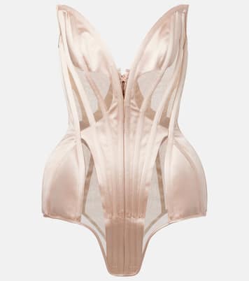 Body corsé de malla | Mugler