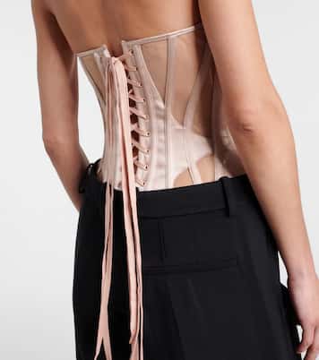 Body corsé de malla | Mugler