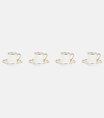 Golden Finds set of 4 espresso cups and saucers by Jan Wolleswinkel | Polspotten
