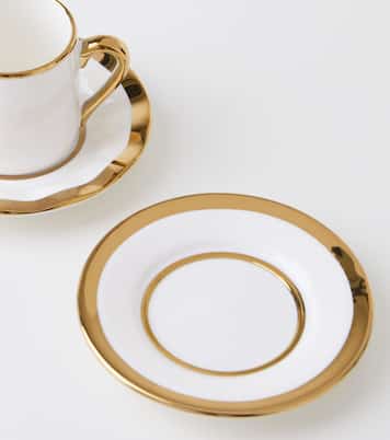 Golden Finds set of 4 espresso cups and saucers by Jan Wolleswinkel | Polspotten