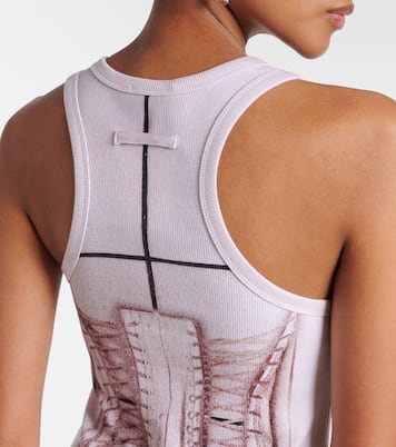 Trompe l'oeil cotton-blend maxi dress | Jean Paul Gaultier