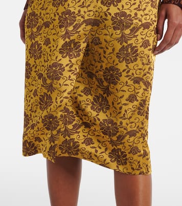 Jupe midi à fleurs | Dries Van Noten