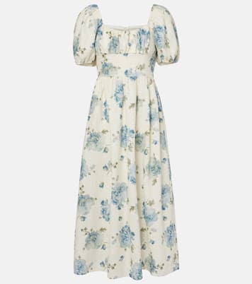 Abito midi Dalia in lino con stampa | Faithfull