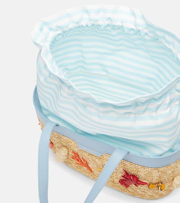 Marea embellished rattan tote bag | Aquazzura