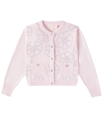 Cardigan aus Baumwolle mit Kristallen | Tutu Du Monde