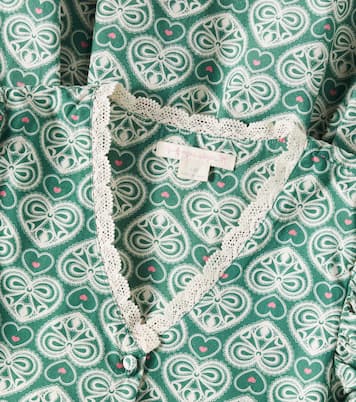 Abito in cotone Coeur con pizzo e stampa | Konges Sløjd