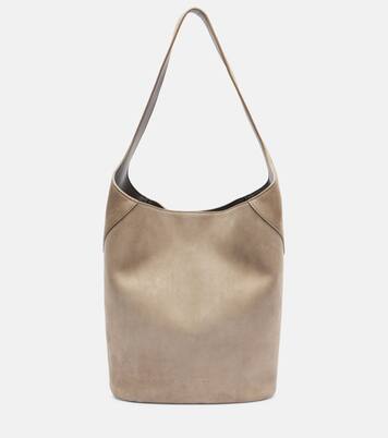 Bucket-Bag Large aus Veloursleder | Brunello Cucinelli