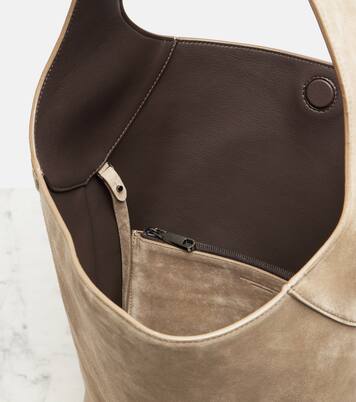 Bucket-Bag Large aus Veloursleder | Brunello Cucinelli
