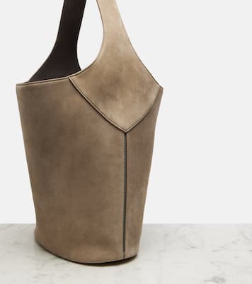 Bucket-Bag Large aus Veloursleder | Brunello Cucinelli