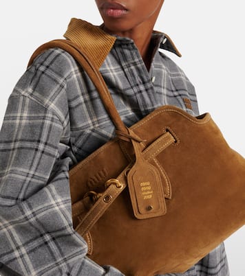 Adventure suede tote bag | Miu Miu