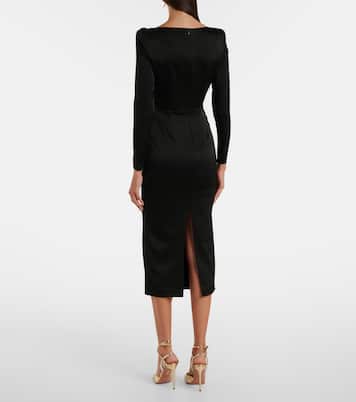 Asymmetric draped midi dress | Alex Perry
